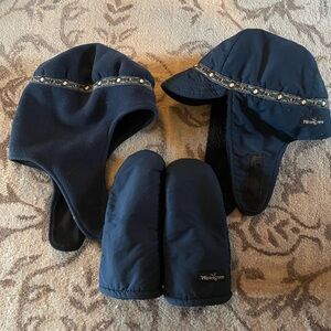 Wintergreen Navy Blue Hat and Mittens Set